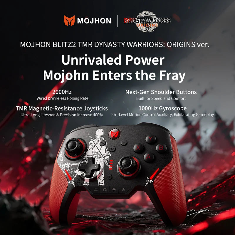 New BIGBIGWON Blitz2 TMR Star Flash Gamepads Wireless Bluetooth Somatosensory Controllers 2000HZ For NS PC Steam Game Handheld