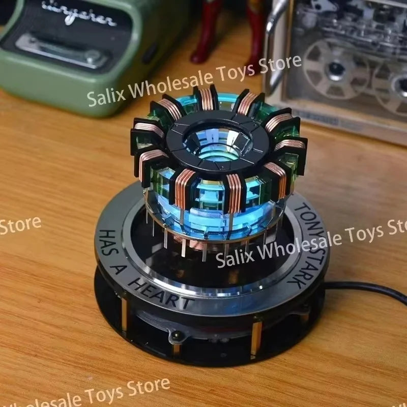 Iron Man Metal Maglev MK2 MK1 Model Toys 1.0 2.0 Chest Lamp Super Hero 1:1 Arc Reactor Light Arc Desktop Decoration Customized