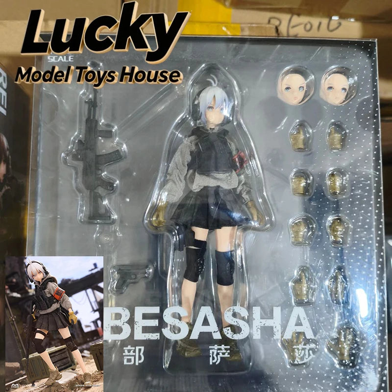 HASUKI Pocket Art Limted PA003 1/12 Scale Assassin Sasha Cute Girl Action Figure 6" Mobile Suit Girl Doll Collectible Gifts