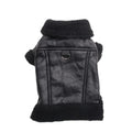 Winter Hundemantel Jacke Kunstleder Fleece Warm Haustier Welpe Warme Kleidung Bekleidung Outfit