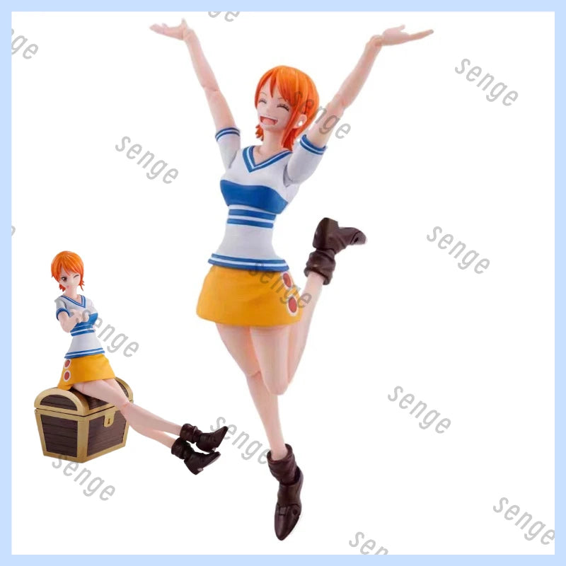 [Genuine in stock] Bandai SHF One Piece East China Sea Chapter Straw Hat Pirates Nami Early Stage Action Figure Collection Gift