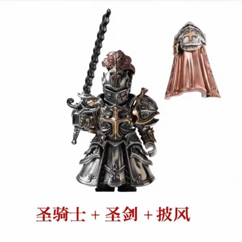 Europäische Kreuzzüge Orden der Ritter Moc Tempelritter Zarte Metall Magnetische Ziegel Spielzeug Kupfer Material Figur Spielzeug Geschenke