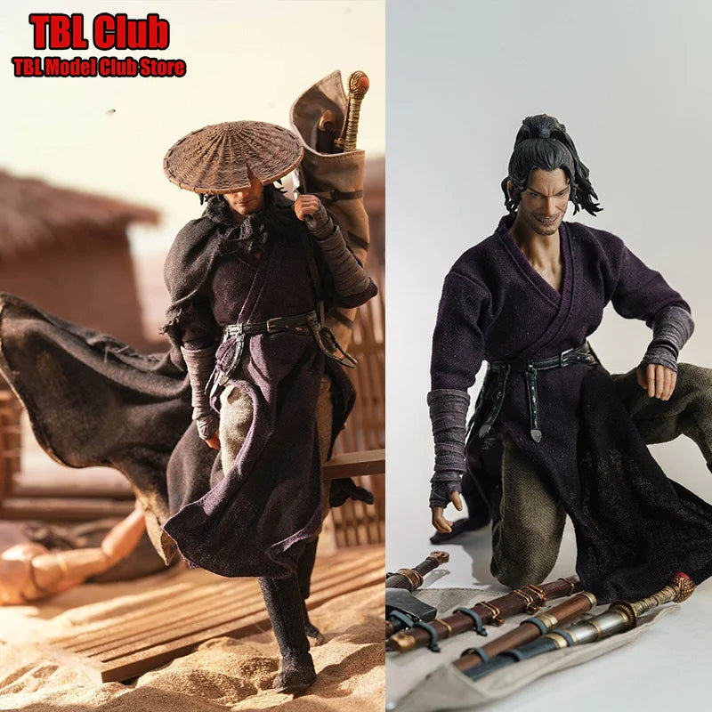 1/12 Scale Martial Arts Comic Bounty Swordsman 6-inch Full Set Action Figure Soldier Height About 17CM Resin-Styled Hair Ver