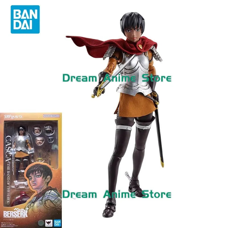 Bandai Original Berserk Anime Figure SHF Casca Band of The Hawk Action Figure Toys for Kids Gift Collectible Model Ornaments