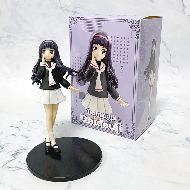 19cm Cardcaptor Sakura Sakura Kinomoto Anime Girl Figure #918 Card Captor Sakura Kerberos/Kero-chan Action Figure Model Doll Toy