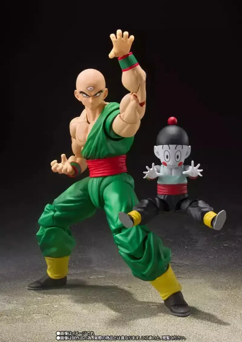 100% Original Bandai Shf Sh Figuarts Dragon Ball Tenshinhan Chaoz Action Figures Pvc Gift In Stock Classic Hobby Collectibles