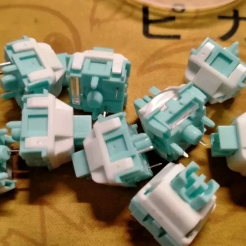 Kailh Light Pressure Linear Cool Mint V2 клавиатурен превключвател, бърза проводимост, ледено преден сребрист превключвател, персонализиран плавен превключвател за електронни спортове