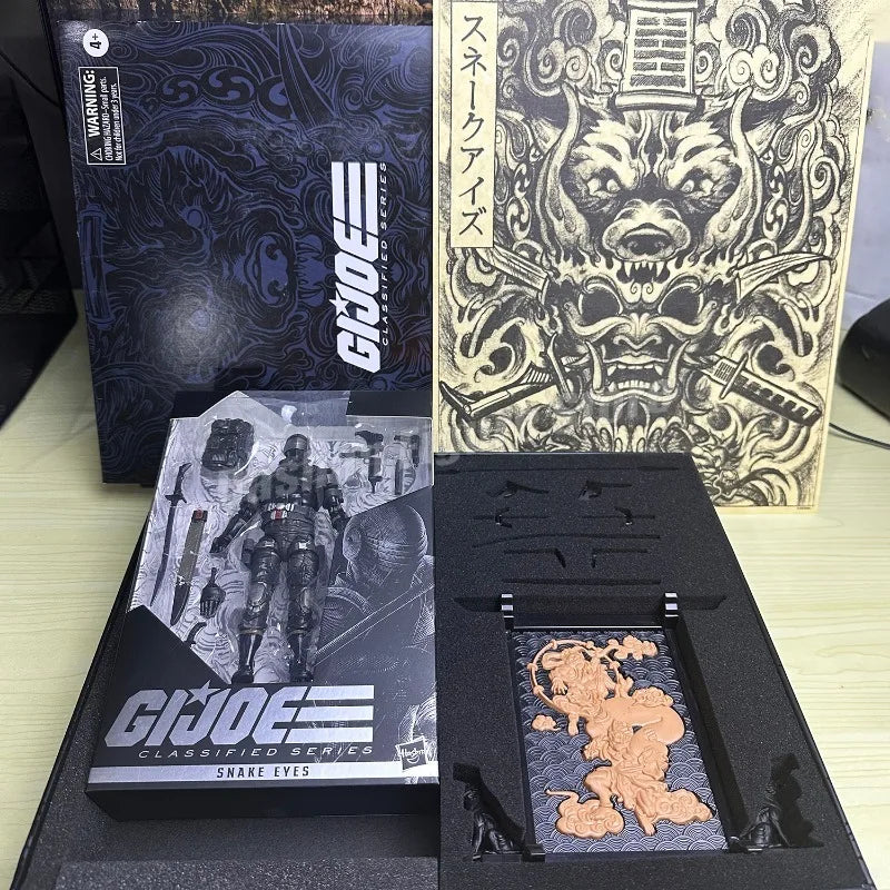 G.I. Joe Classified Series Snake Eyes Deluxe Action Figure Collection GIJoe Snake Cobra Commander Movable Figurine Model Toys