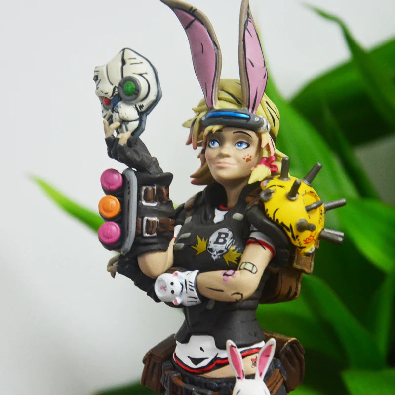 Borderlands Tiny Tina 26cm Action Figure with Bunny Ears & Mask Game Collectible Model Home Desktop Decoration