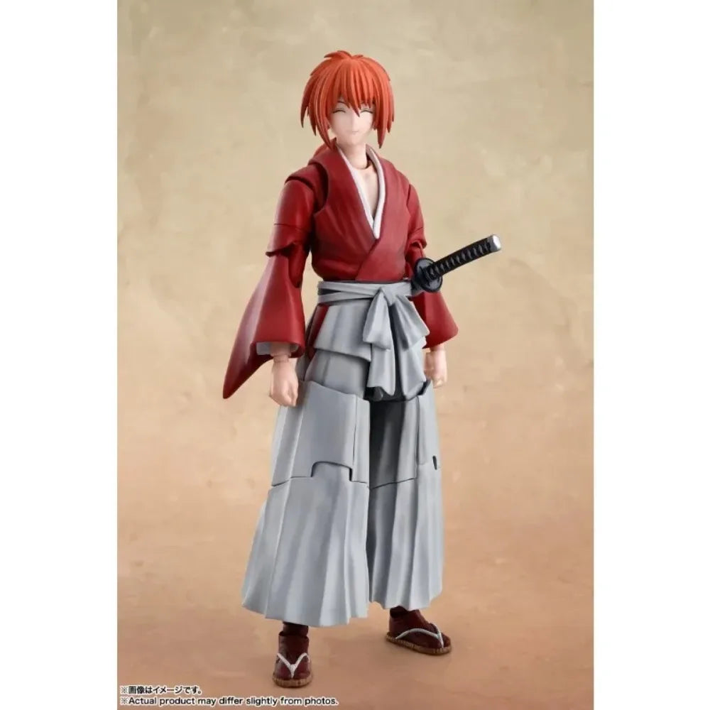 Bandai in Stock Original S.H.Figuarts SHF Rogue Kenshin - Meiji Swordsman Romance Tan Anime HIMURA KENSHIN Action Figures Toys