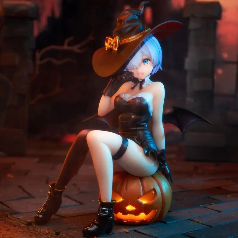 2025 Re:Zero Rem Halloween Magic Night Enchantress 18cm Anime Figure Statue Desktop Decoration Gift