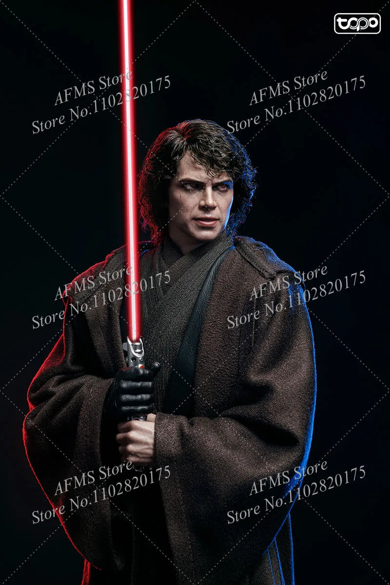 TP026 1/6 Men Soldier Star Wars Anakin Skywalker Robe Cloak Leather Vest Eyeball Fit 12Inch HOTT0YS DX34AE DX47AE Action Figure