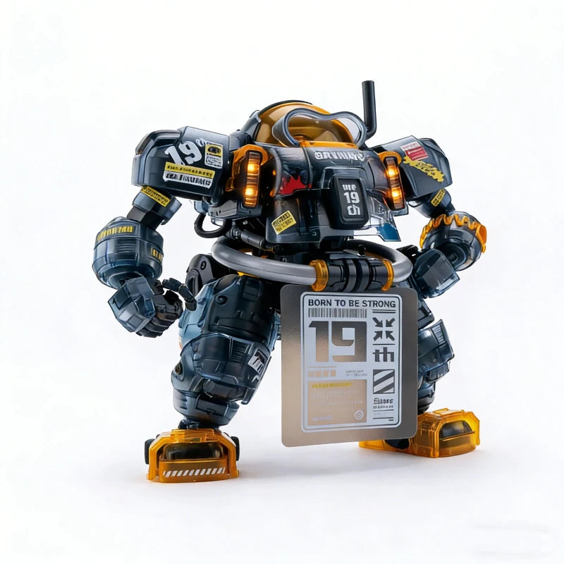 B.Duck SPA Duck Black Warrior Limited Edition Mecha Model Kit Clear Armor Action Figures With Water Decals Assembly Toy Gifts