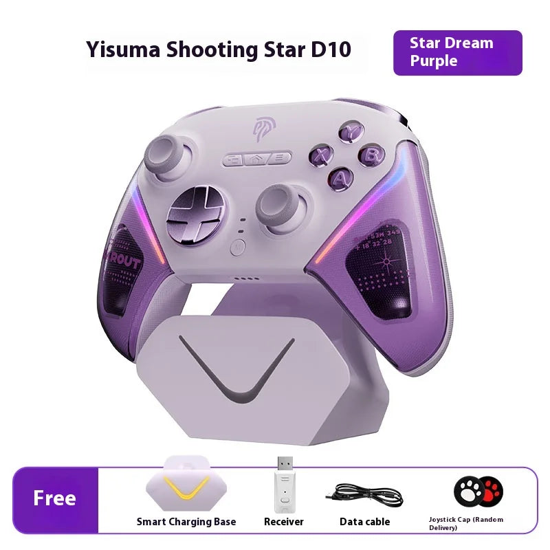 Yisuma Meteor D10 Wireless Game Controller TMR Joystick For PC SteamSwitch2 Bluetooth Mobile Elite Handle Fast Response