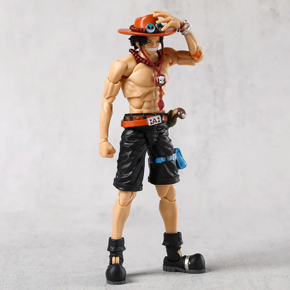 18CM One Piece Portgas D Ace Anime PVC KO Articulated Action Figure Desktop Decoration Ornament Model Kit Boy Trendy Toys Gifts