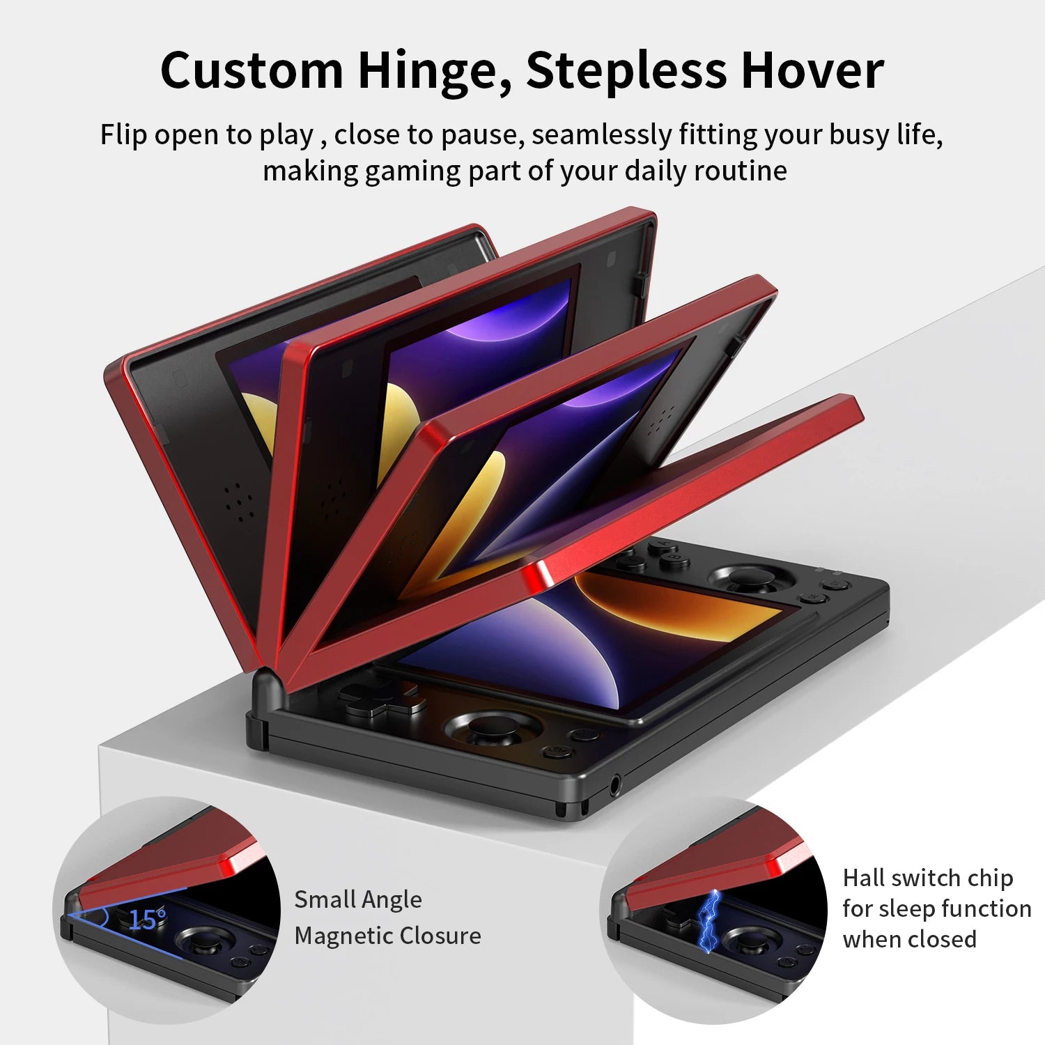 New Anbernic RG DS Handheld Game Console RGDS 4" IPS Dual Screen Android 4000mAh Flip Video Games Player