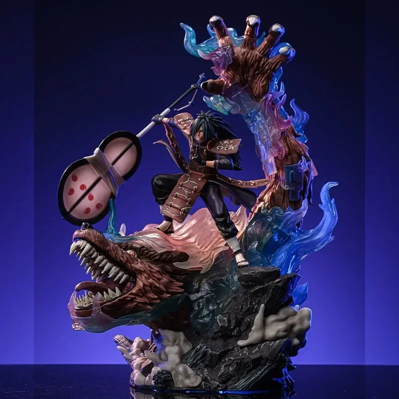 NARUTO Anime Figure 40cm Uchiha Madara The Strongest Battle Susanoo Armed Kurama Kyuubi Model Figure Decoration Craft Collection