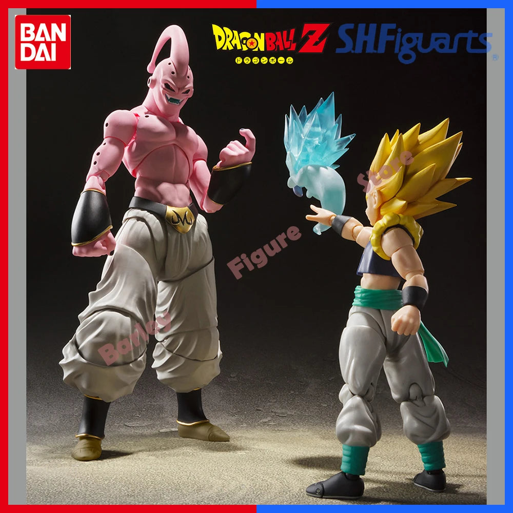 In Stock Bandai Original S.H.Figuarts Anime Action Figure Dragon Ball Z-Majin Boo-Gotenks Children Collection Model Toys Gifts