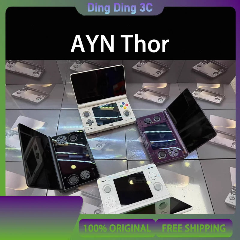 In stock AYN Thor 6'' OLED Dual Screen Gaming Handheld Qualcomm Snapdragon CPU Android13 6000mAh Hall Stick Game Console