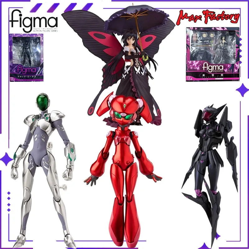 Max Factory Original Figma # 152 Accelerated World Black Water Lilies Game Mobile Doll Model Handmade Toy Gift Collection