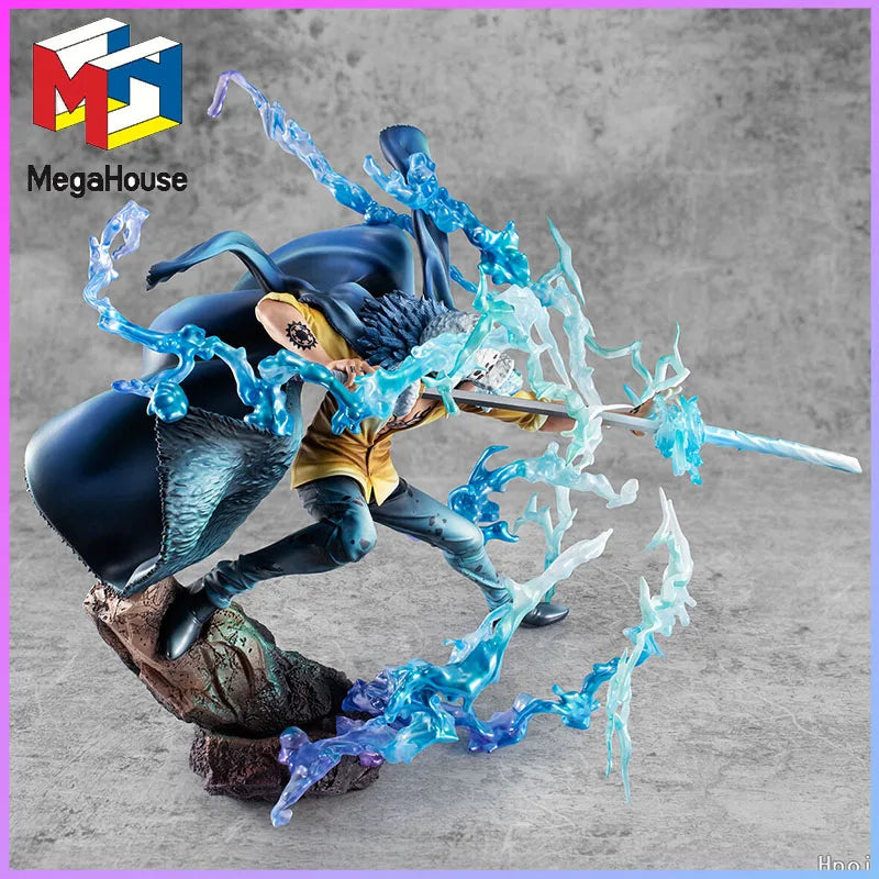 MEGAHOUSE P.O.P WA-MAXIMUM ONE PIECE TRAFALGAR LAW AWAKENING 27CM PVC FIGURE OFFICIALLY LICENSED original Gifts Toys Model