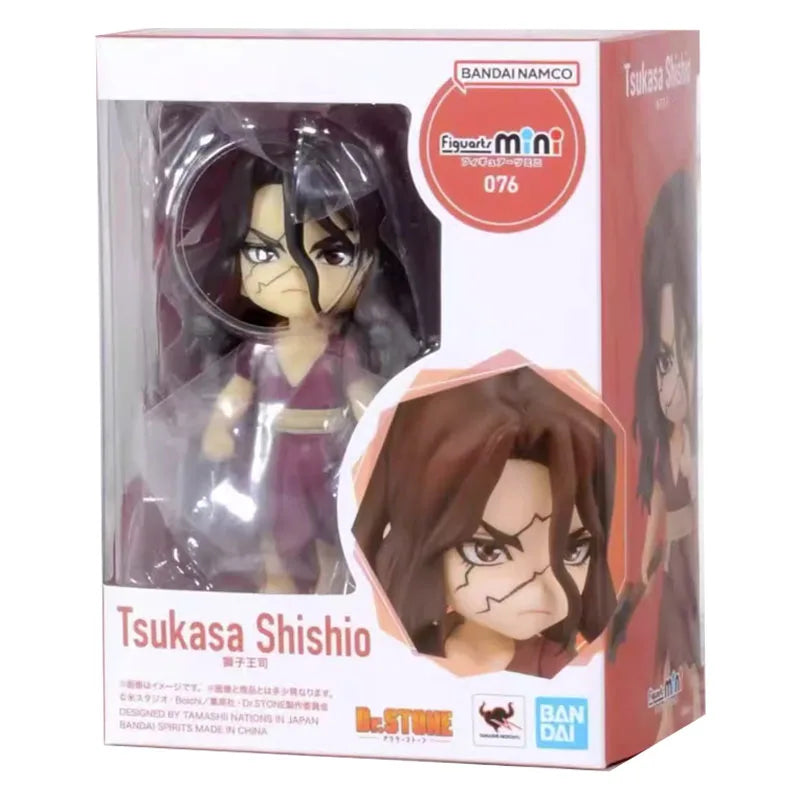 Bandai Original Figuarts MINI Tsukasa Shishio Q Version Assembly Model kit Action Figure Toys For Kids Collectibles Gift