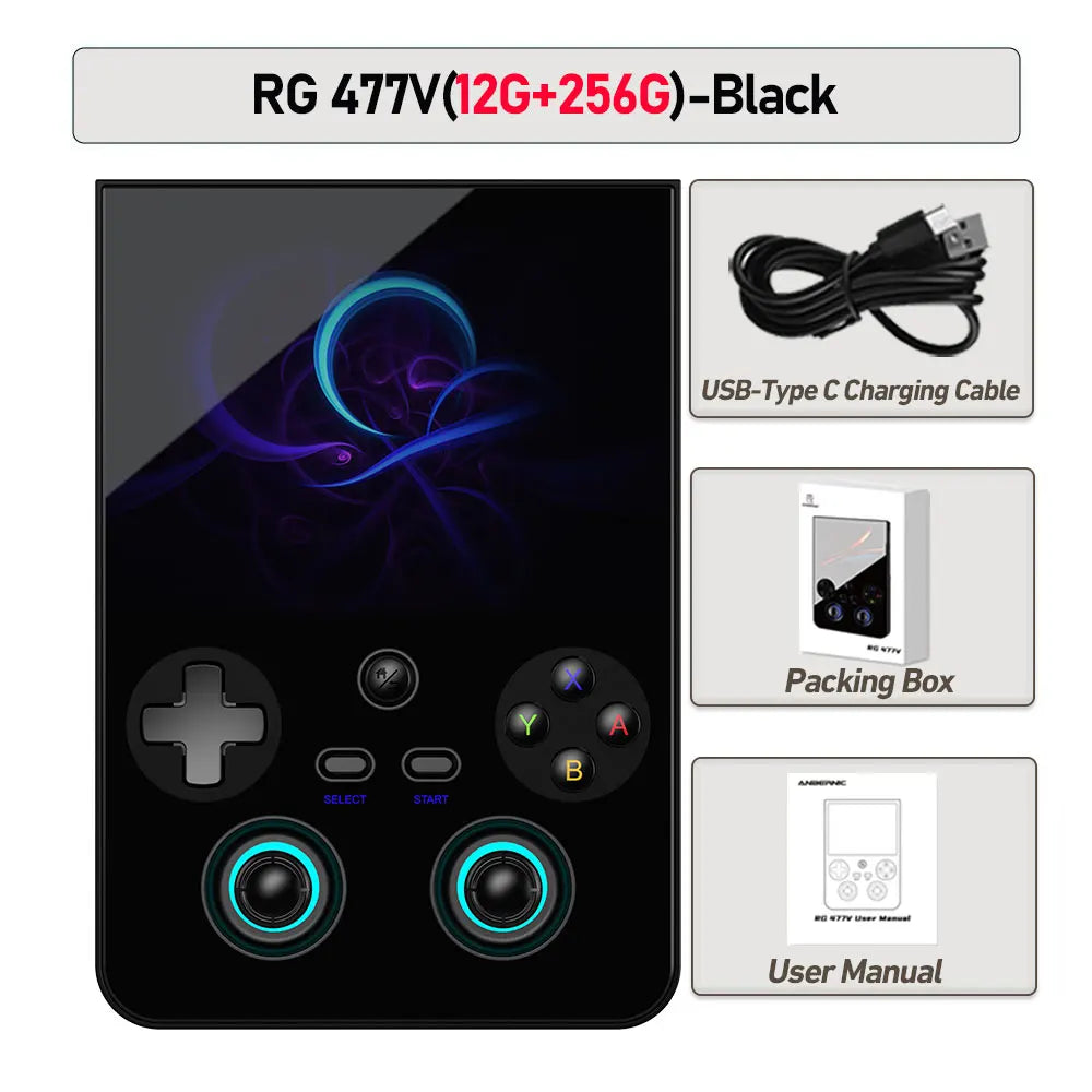 ANBERNIC RG477V Handheld Game Console 4.7" LTPS In-Cell Android 14 DSP Sound Effect Video Player Support AI RixelHK 1080p-DP Out