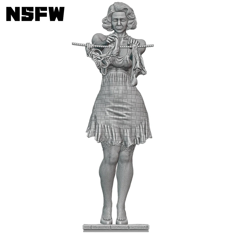 NSFW Belle Wand Girl, Maßstab 1/24, Harzfigur, Modellbausatz, sexy Diorama, unmontiert, unbemalt, Puppe, 3D-Druck, DIY-Statue, Bastelspielzeug