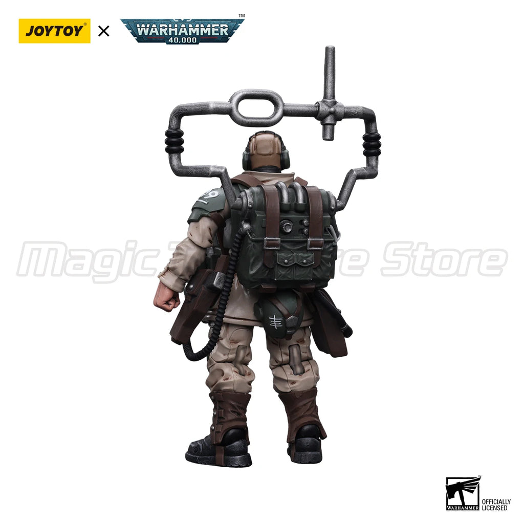 【MT】JOYTOY Warhammer 40K Astra Militarum Cadian Command Squad Veteran with MasterVox  Model Toy Gifts 1/18 Action Figure