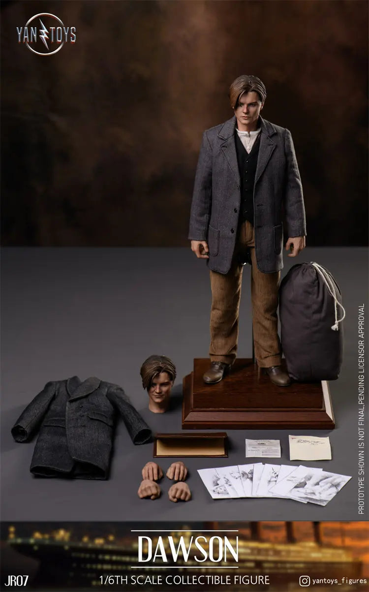 In Stock Original YANTOYS JR07 1/6 Jack Titanic Leonardo DiCaprio 12inch Full Set Action Figure Model Toys