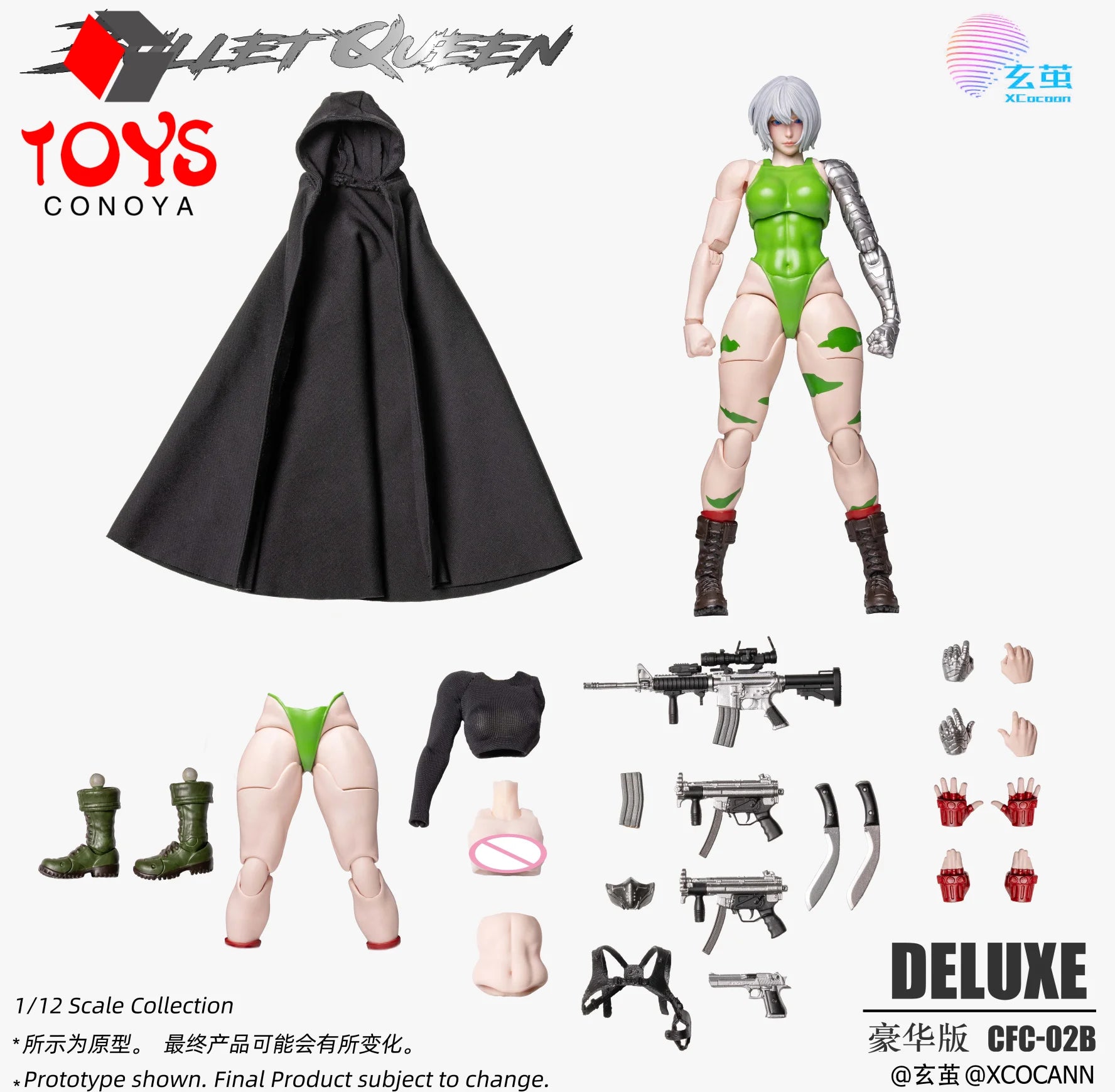 【2026 Q4】XCocann CFC02 1/12 Scale Bullet Queen Super Flexible Action Figure 6" Female Soldier Action Figure Model Collectible