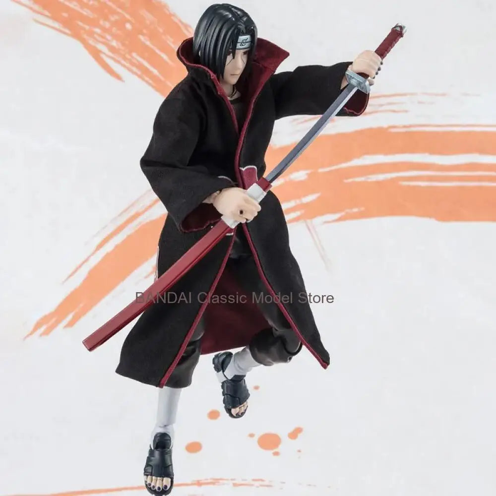 In Stock BANDAI Original S.H.Figuarts Naruto ITACHI UCHIHA SASUKE UCHIHA SHF Action Figure Model Gift for Kid Foam Box Packaging