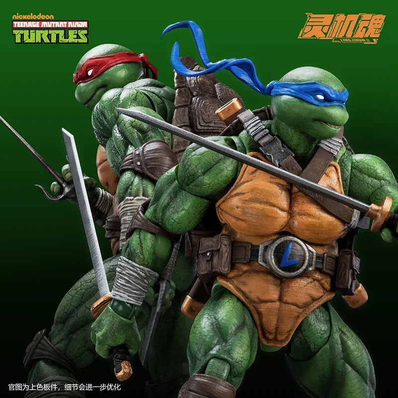 In Stock Lingjihun Teenage Mutant Ninja Turtles Raphael&Leonardo Highly Restored Action Figure Model Collectible Anime Figurine
