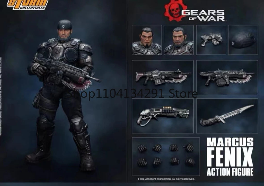 Original Storm Toys 1/12 Marcus Fenix Gears of War Soldier Model 6'' Beast Rider 18 cm Action Figure Model Gift Collection