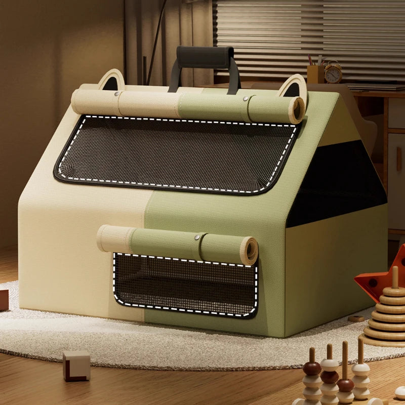 Geschlossene Entbindungsstation für Katzen, sicheres Haustier-Lieferhaus für die Zucht, Welpen-Geburtsnest, atmungsaktives Design, bequemes Kätzchenbett