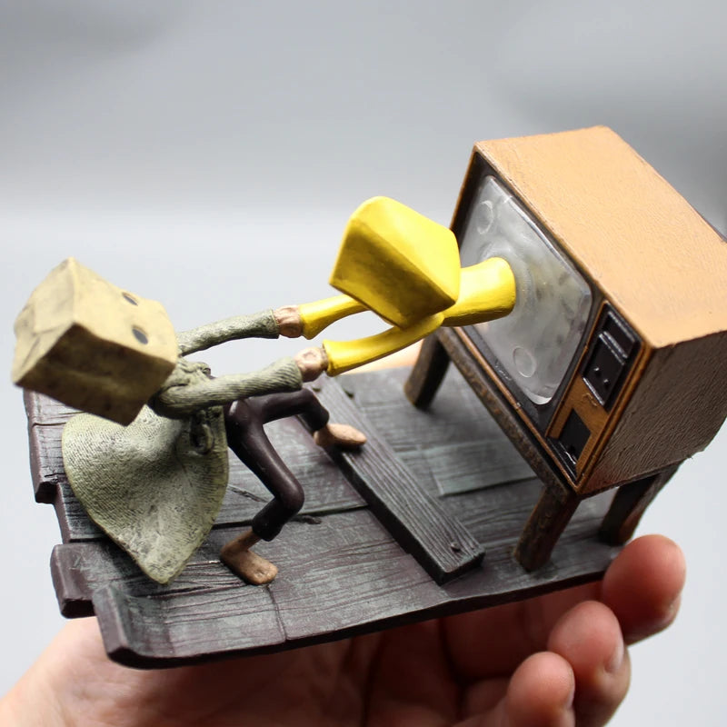 Little Nightmares II Аниме игра Фигурка Mono Six Светещ анимационен герой PVC Модел Настолна колекция Хелоуин Детски играчки Подаръци