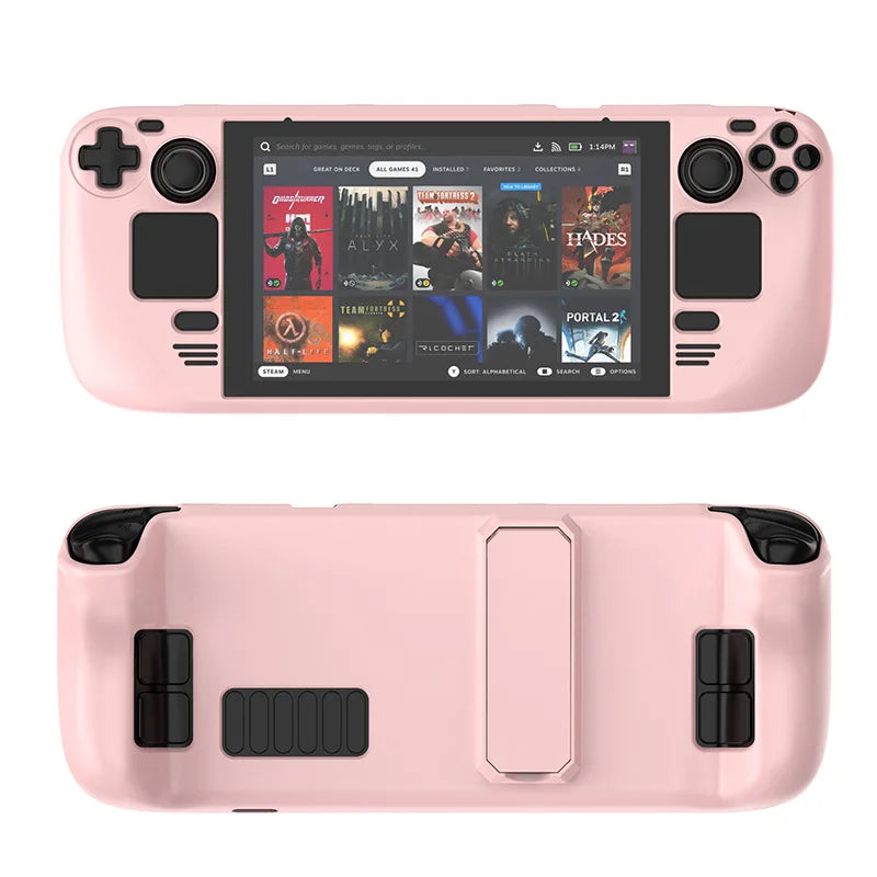 1 PC For Steam Deck Colorful Protective Case For Steam Deck Oled PC Material Protective Case With Stand Game Console Parts