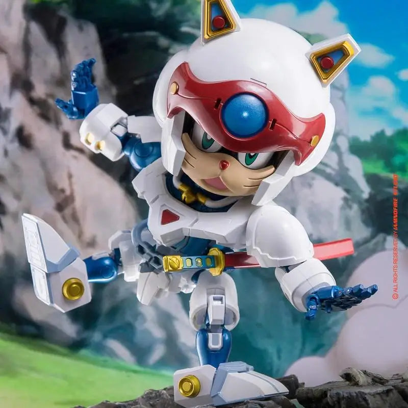 Heatboys Anime Hb0057 Kung Fu Cat Party Tailang White Cat Captain Alloy Mecha Action Figure Collectible Toy For Adults