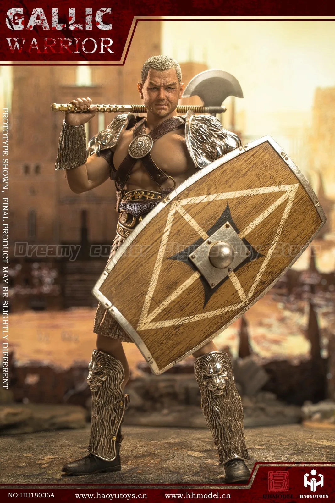 【In Stock】HHMODEL HAOYUTOYS HH18036 A B Army Hunting Ground Fighter Gaul Warrior Silver Ver Gold Ver 1/6 Action Figure