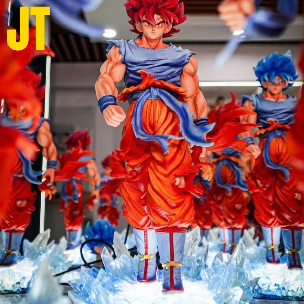 Jt Statue Dragon Ball Z Son Goku Figur Goku Blau Jt Led Base Super Saiyajin Actionfiguren Sammlung Modell Spielzeug Geschenk