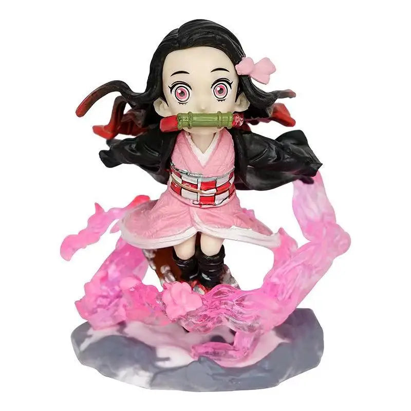 Hot 8-10CM Anime Demon Slayer Figure Kamado Tanjirou Agatsuma Zenitsu Nezuko Action Toy Warrior PVC Model Collectibl Toy Gifts