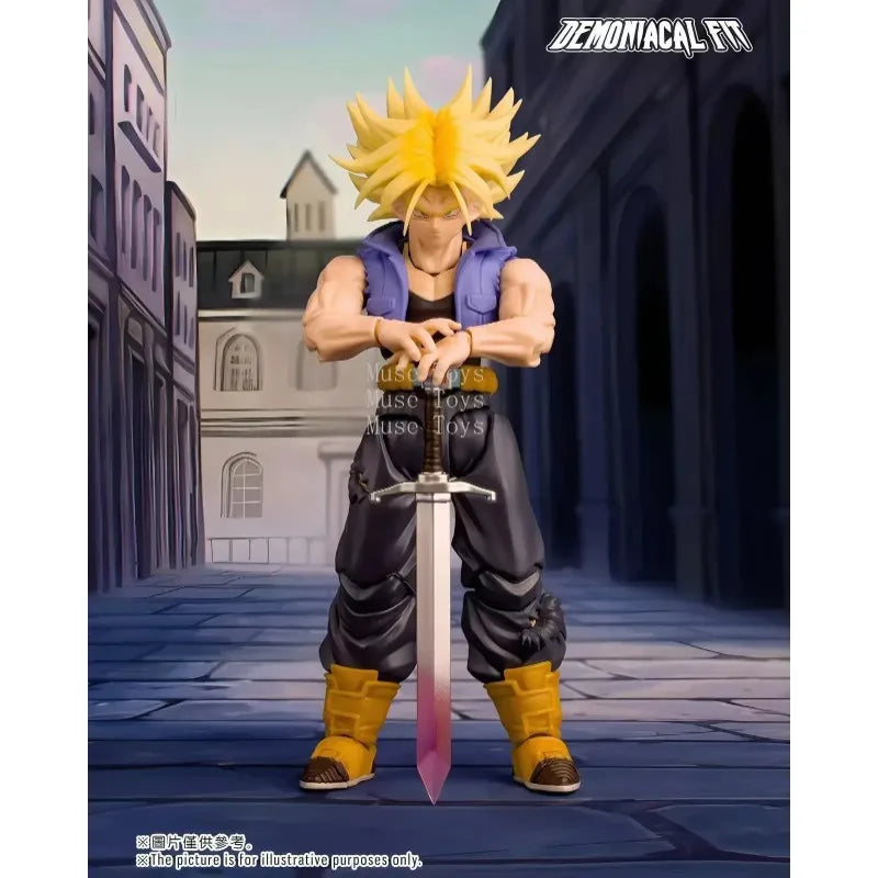 Demoniacal Fit Dragon Ball Z SHF Super Saiyan Trunks The Boy From The Future Son of Tomorrow Action Figure Models Toys In Stock
