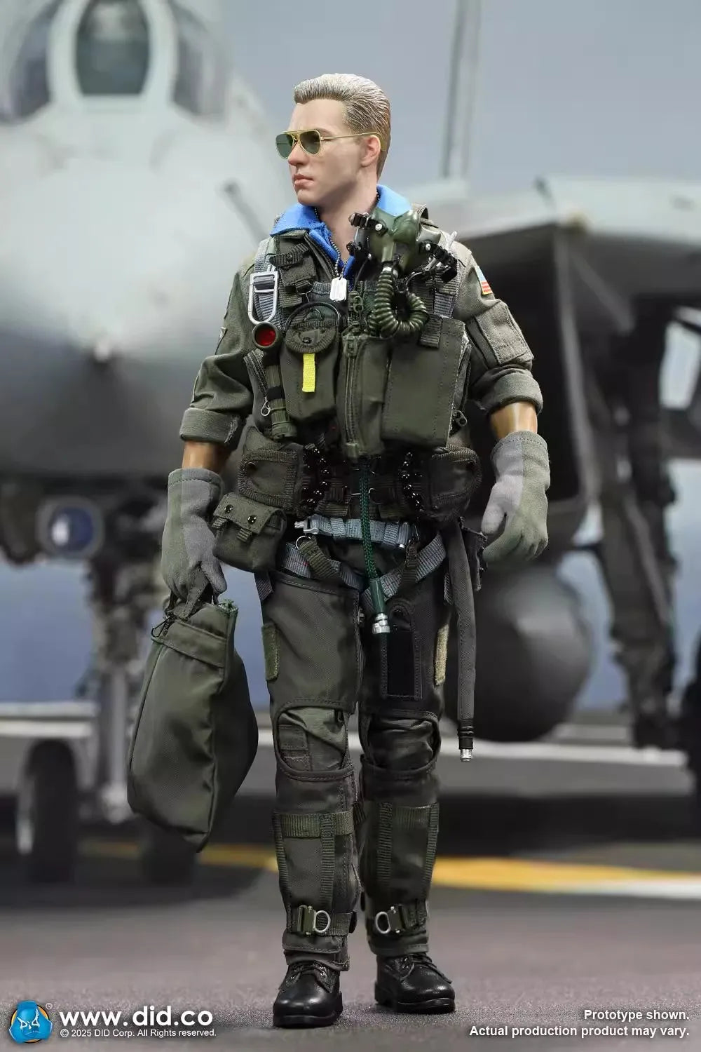 DID MA80182 1/6 Soldier American F14 Pilot Double Headed Carving Full Set 12'' Action Figure Doll In Stock