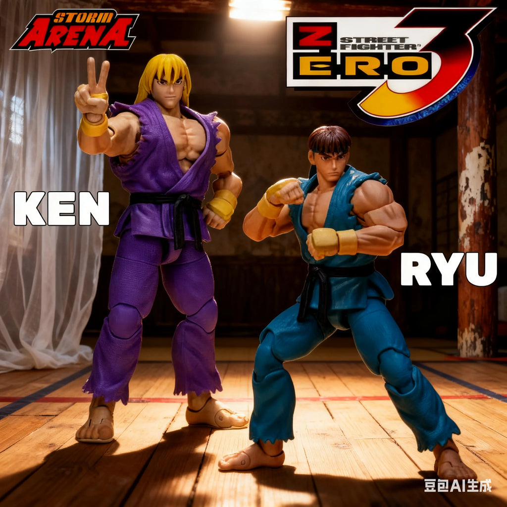 Storm Toys Street Fighter 3 Action Figure 2025 Wf Exhibition Limited Version Original Collection Ryu Ken Pvc Model New Toy Gift
