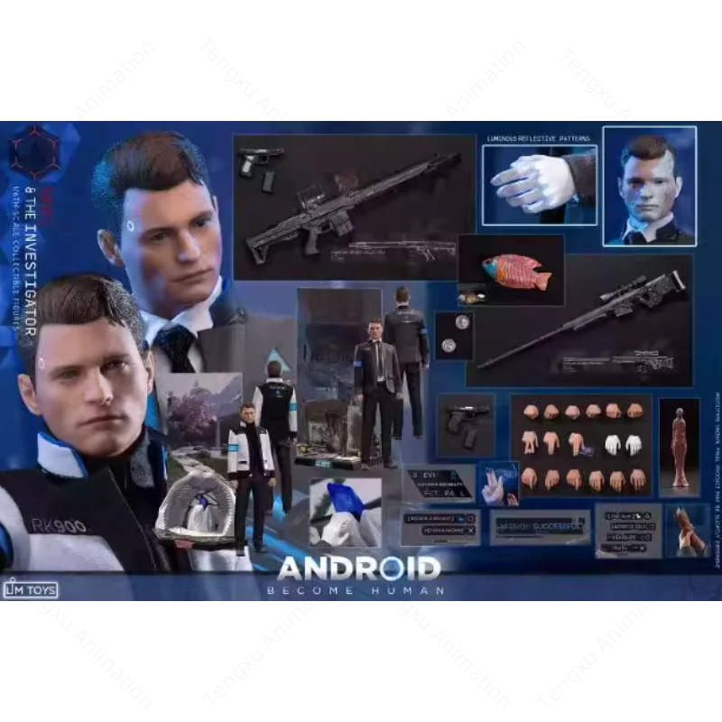 Original LIMTOYS LIM009 1/6 Android RK800 RK900 Double Figures Set 12'' Male Soldier Action Dolls Model for Collection