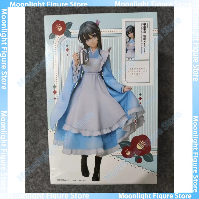 In Stock ElCoco Sakurajima Mai Kimono Maid Outfit Desktop Cute Doll Anime Action Figure Toy Gift Model Collection
