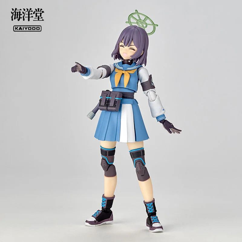 In Stock Kaiyodo Revoltech Science Wonder Yamaguchi BA Bilan Azure Blue Archive Saki Aoi Posable Figure Collectible Gift