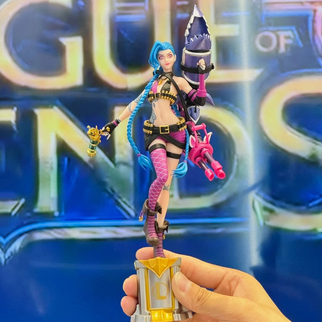 22 см Лигата на Легендите Аниме Фигурка Luxanna Crownguard Lux ​​Kaisa Jinx Екшън Фигурка Tiktok Горещи Коледни Подаръци Готини