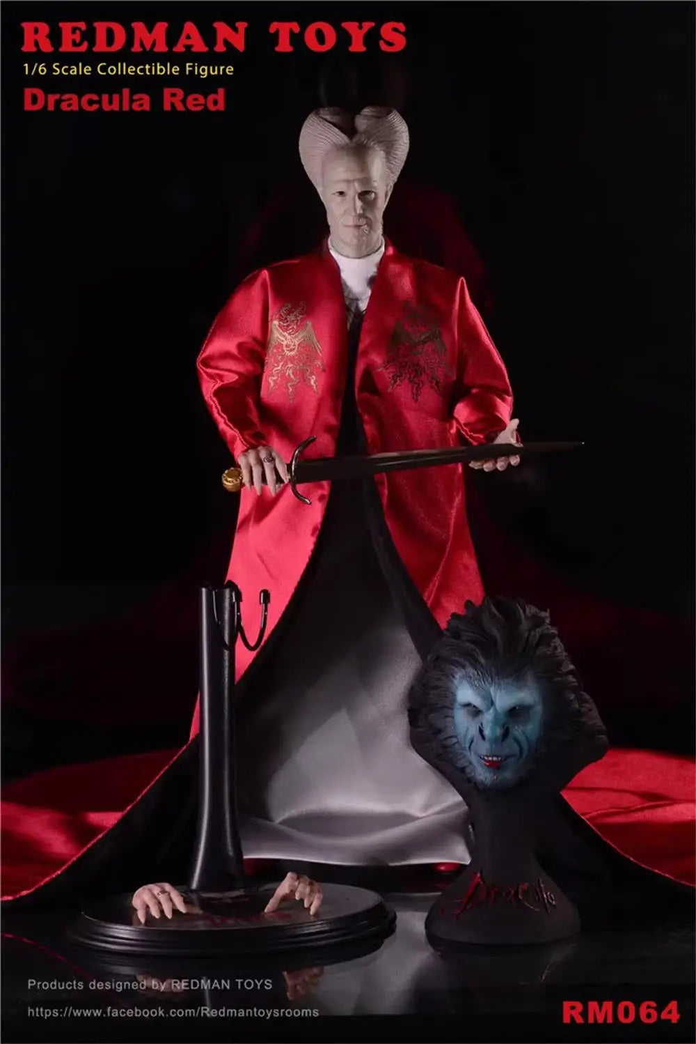1/6th REDMAN TOYS RM064 The Vampire RED Version Full Set Moveable Action Figure Toys Model About 12" For Fans Collect