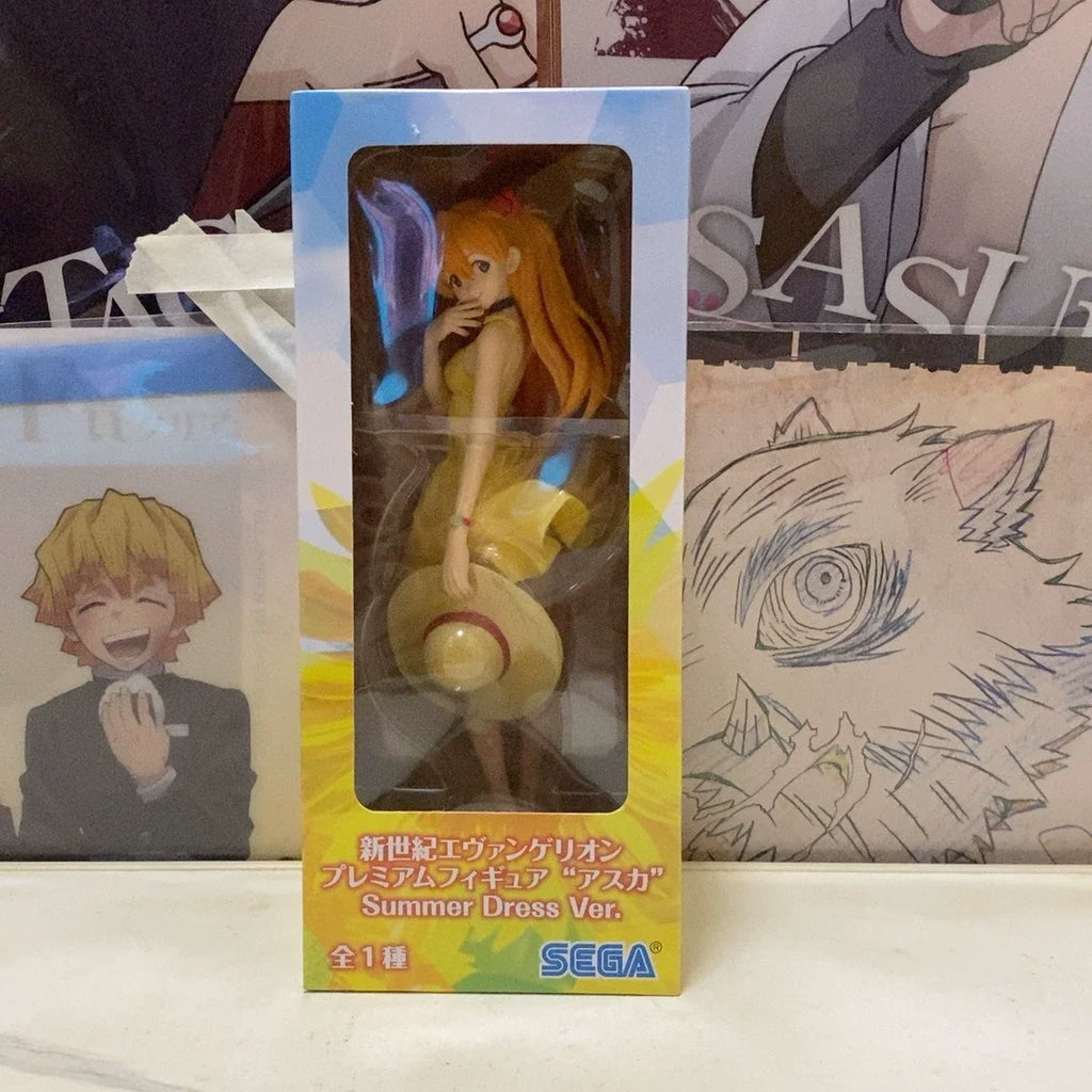 In Stock SEGA Luminasta NEON GENESIS EVANGELION EVA Asuka 24cm Summer Beach Dress Figure Anime Models Toy Doll Collectible